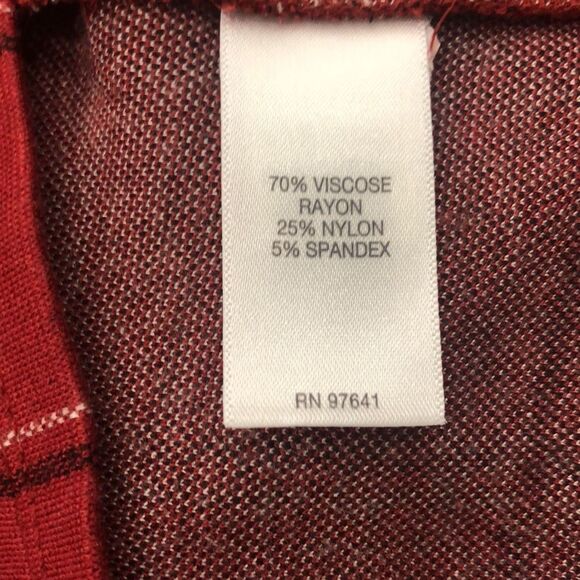 J. JILL XS Red Windowpane Ponte Knit Boatneck Sheath Dress Christmas Classic - Picture 12 of 15